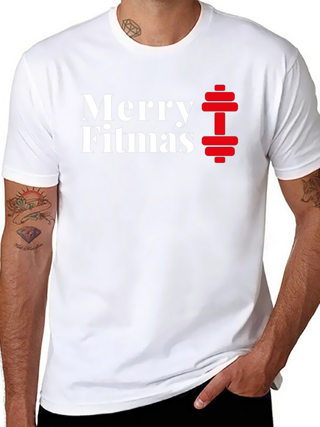 Merry Fitmas Workout T-Shirt - Holiday Gym Apparel