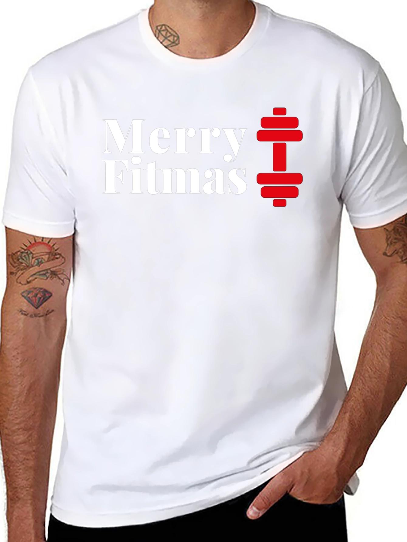Merry Fitmas Workout T-Shirt - Holiday Gym Apparel