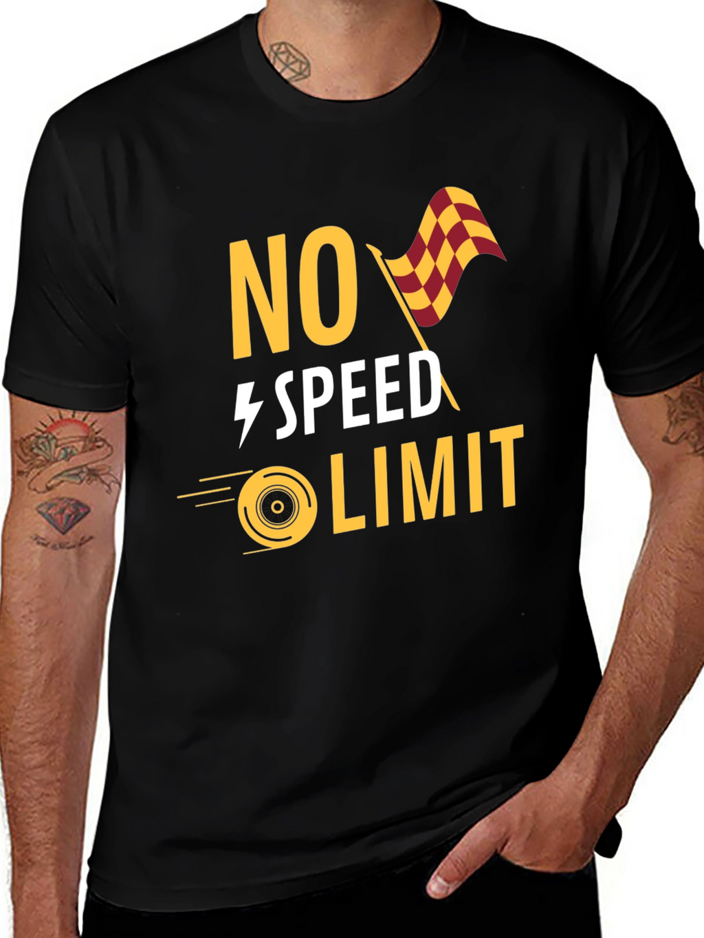 No Speed Limit Graphic Tee - Racing Style