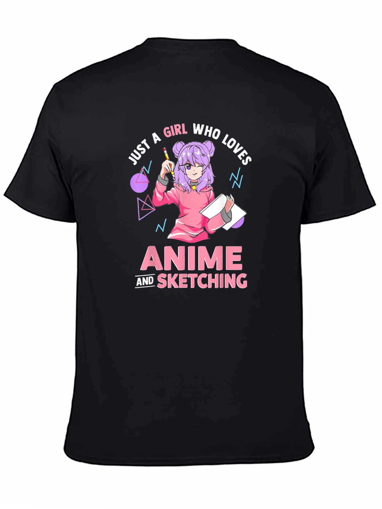 Anime and Sketching Graphic T-Shirt