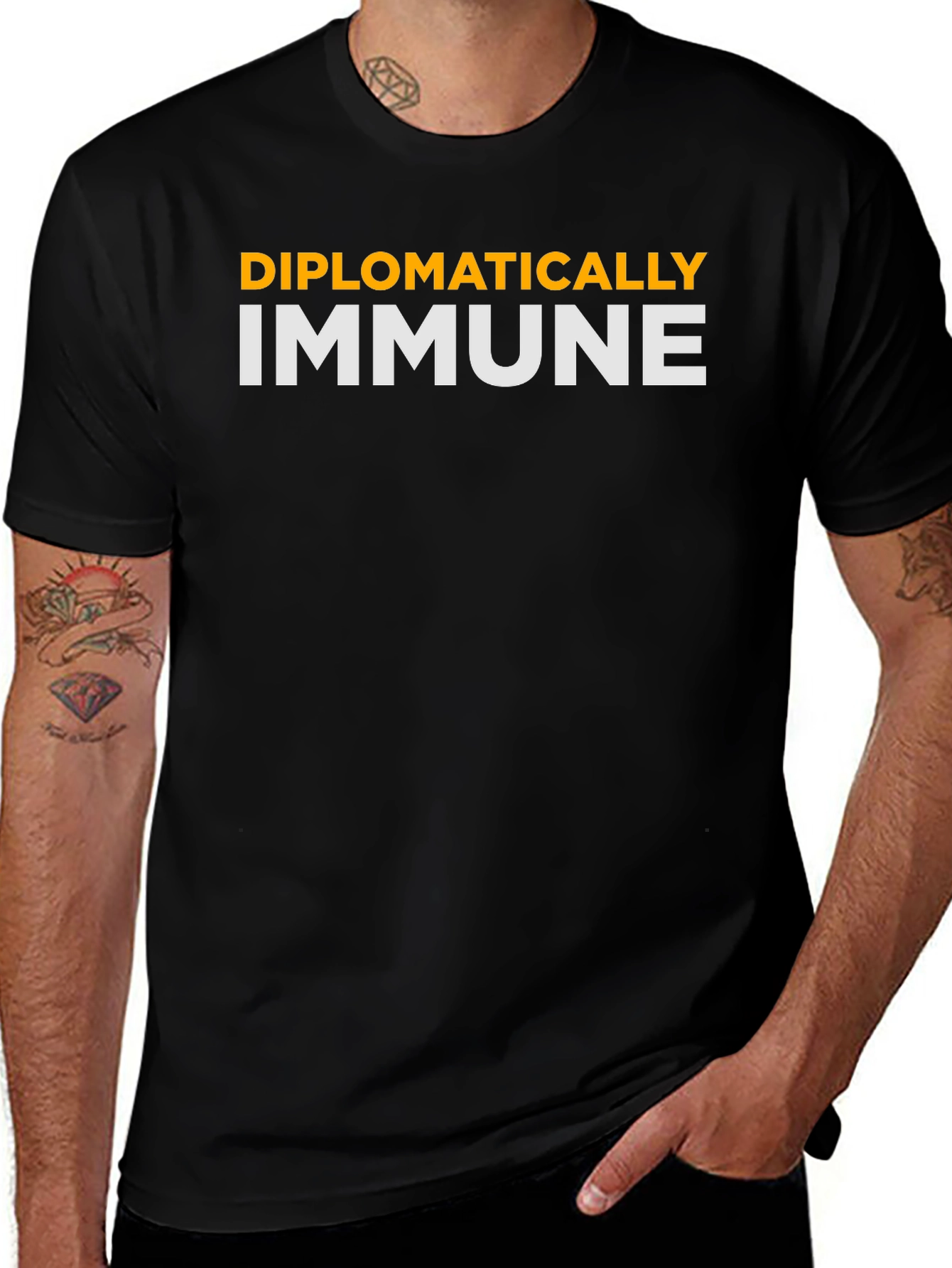 Diplomatically Immune T-Shirt - Funny Slogan Tee