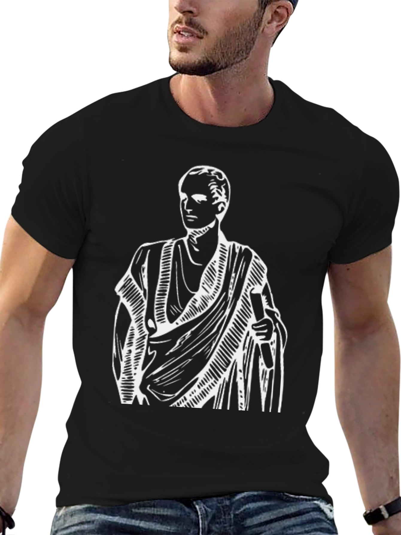 Roman Emperor Graphic Tee - Black