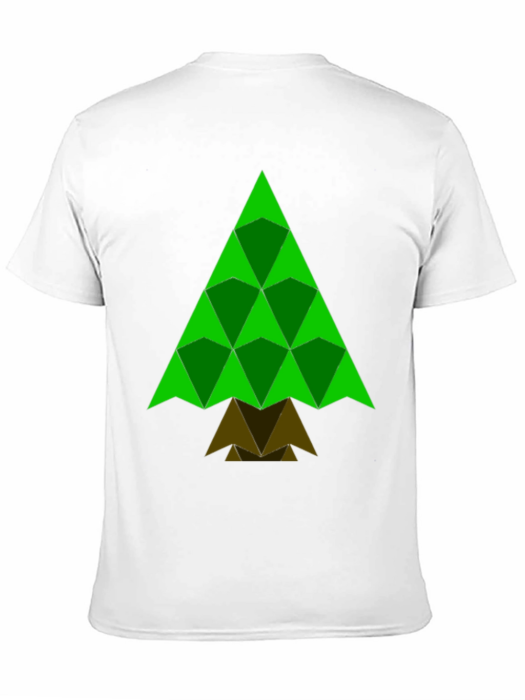 Geometric Christmas Tree Black T-Shirt