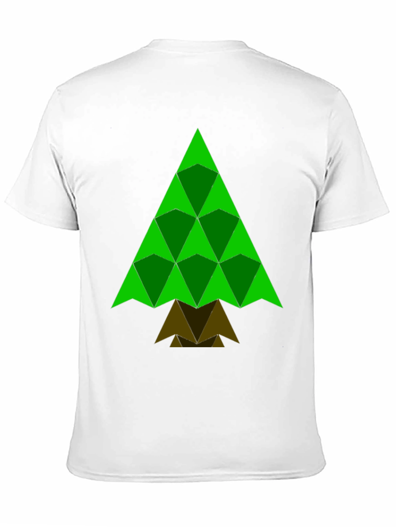 Geometric Christmas Tree Black T-Shirt