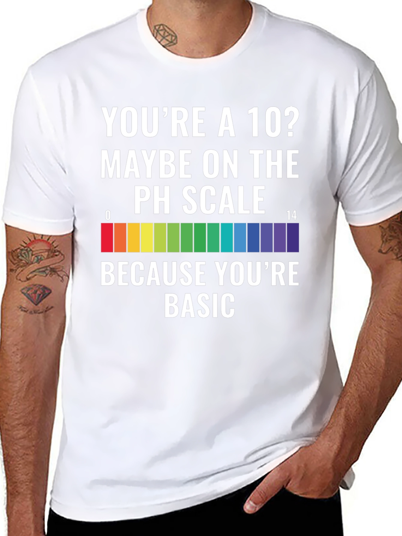 Basic pH Scale T-Shirt - Science Humor Tee
