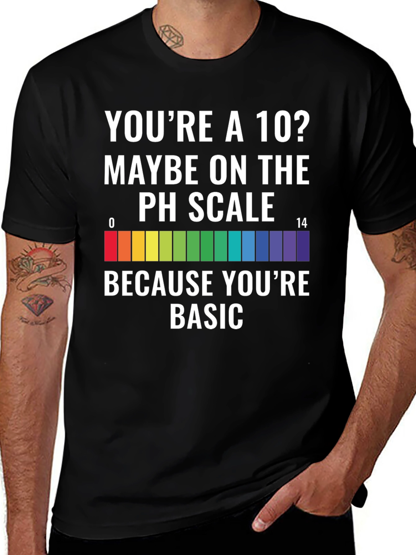 Basic pH Scale T-Shirt - Science Humor Tee