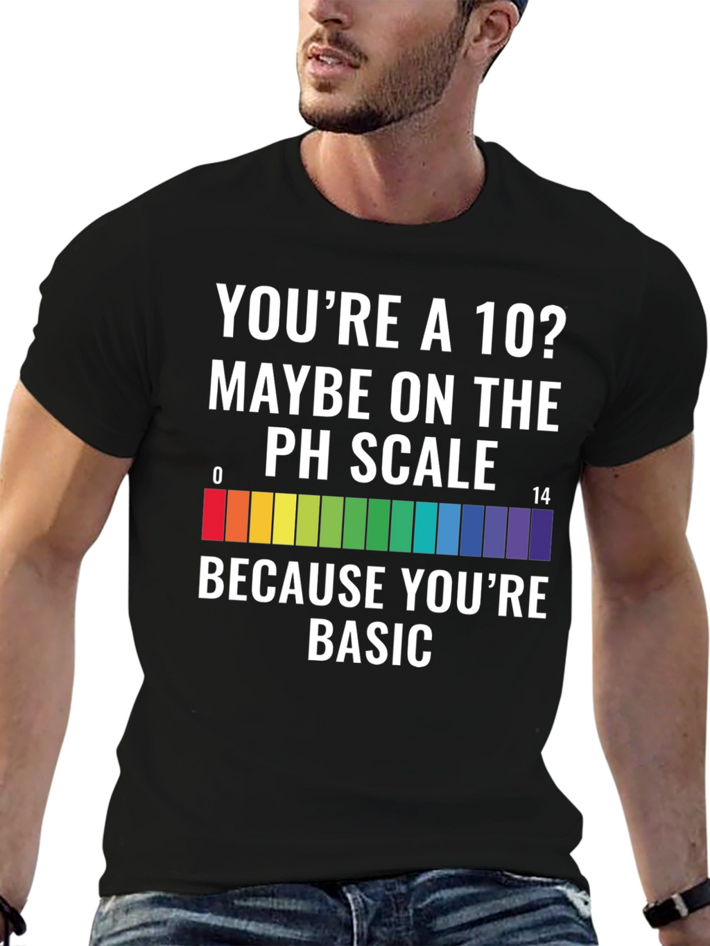 Basic pH Scale T-Shirt - Science Humor Tee