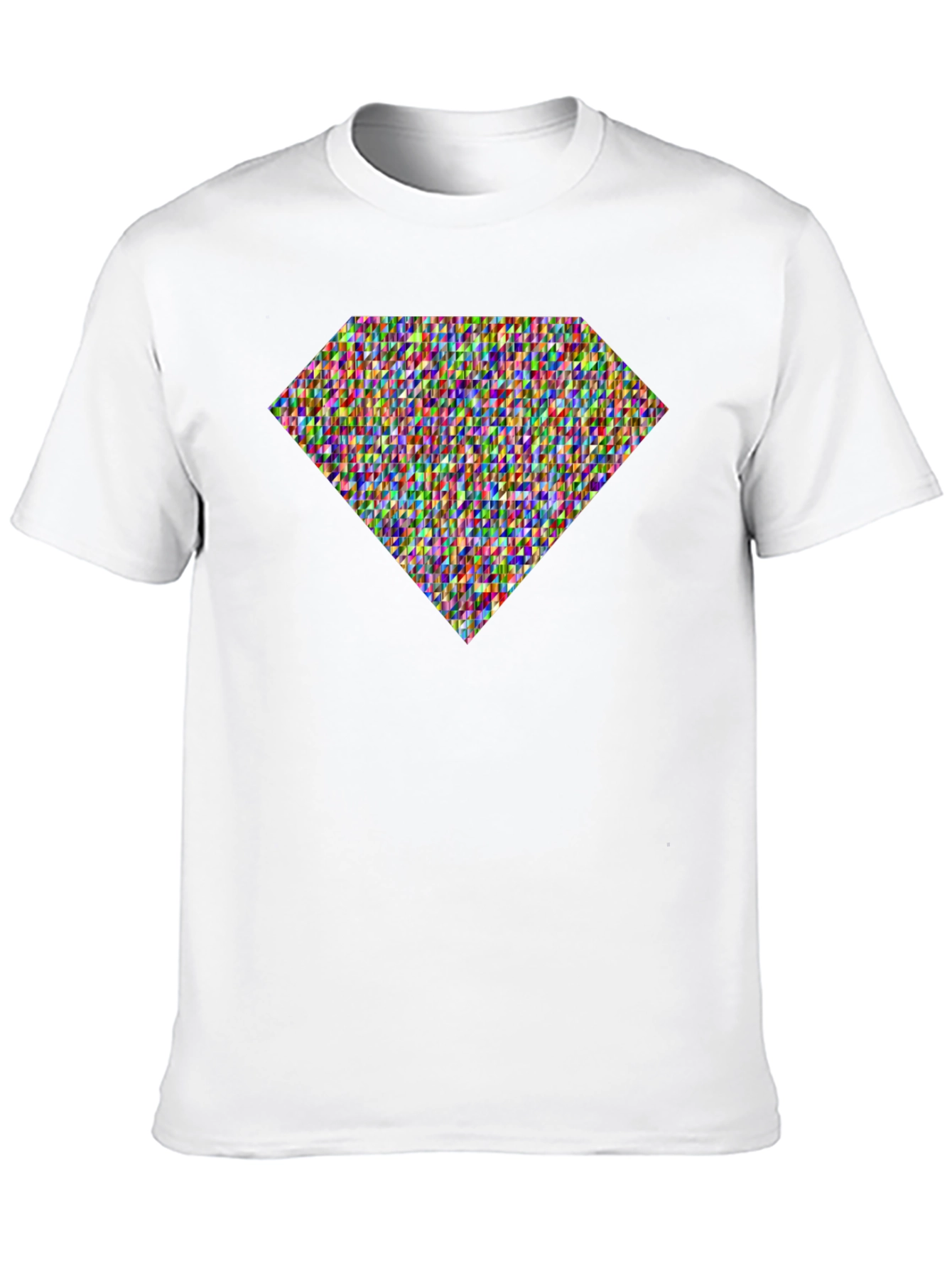 Diamond Pattern Tee - Stylish Graphic Print