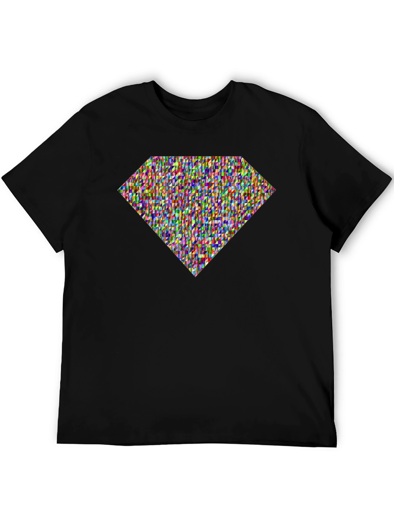 Diamond Pattern Tee - Stylish Graphic Print