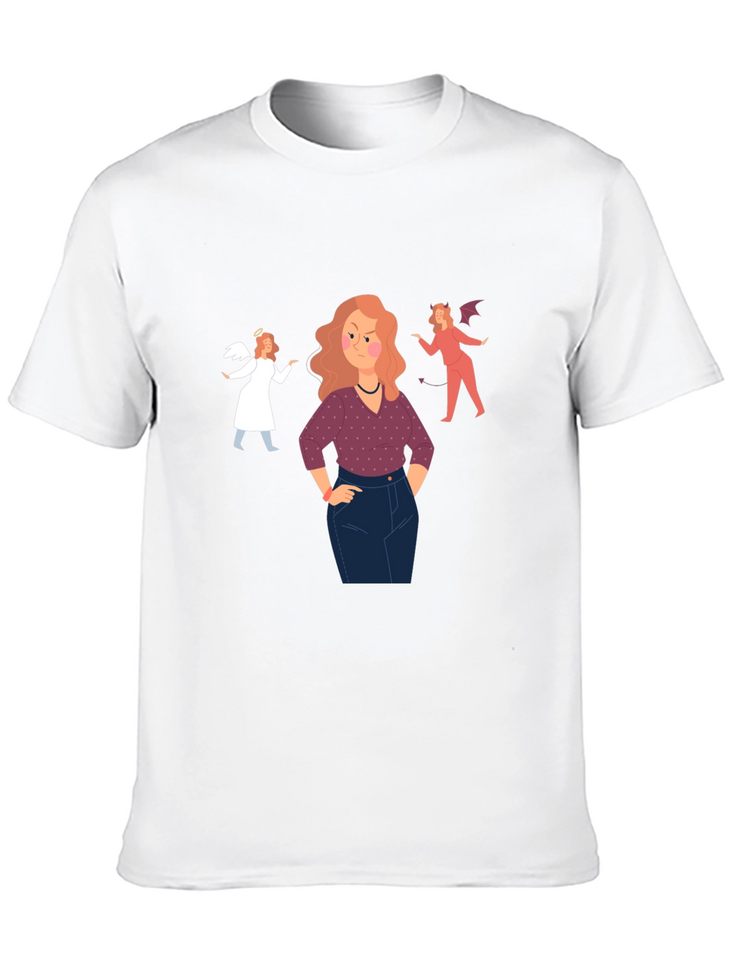 Angel and Devil Advice Graphic Tee