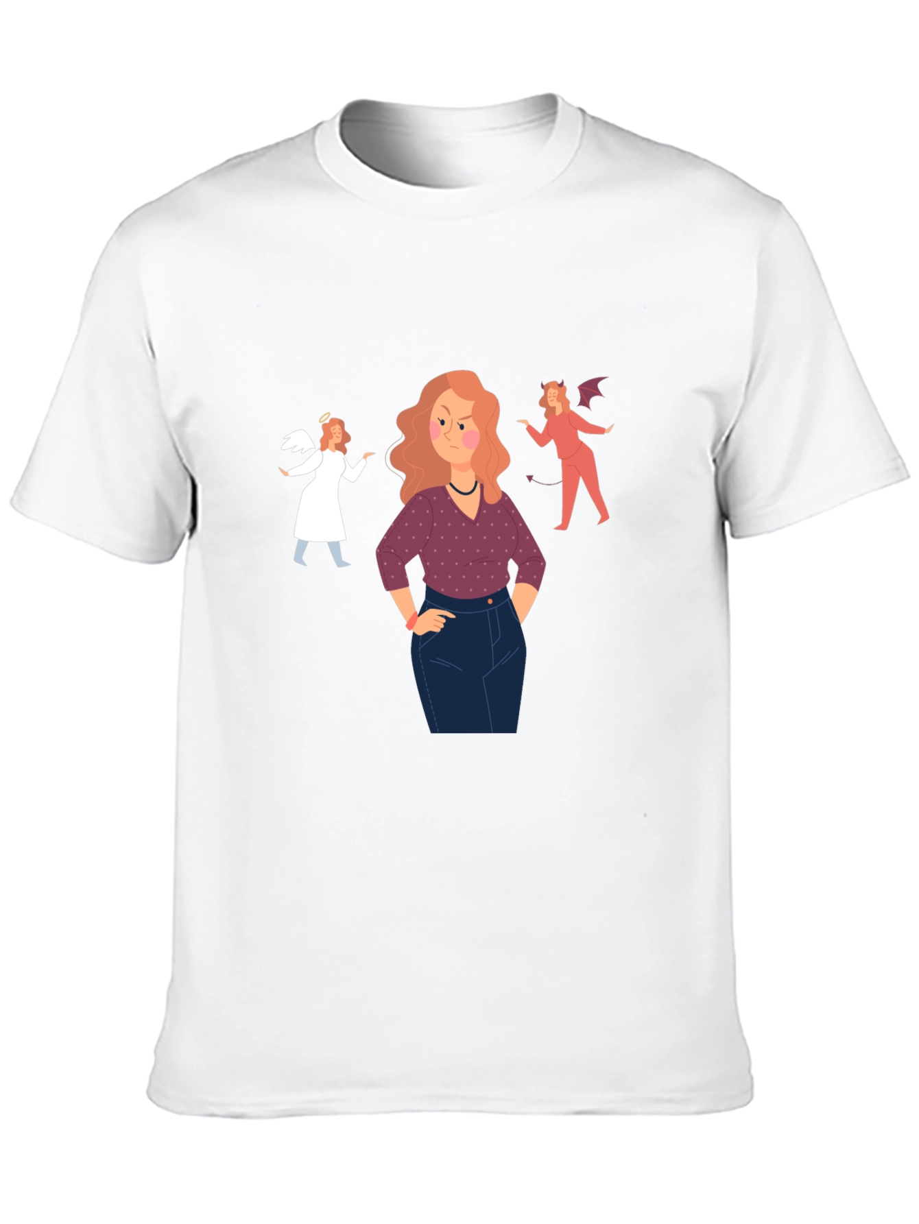 Angel and Devil Advice Graphic Tee