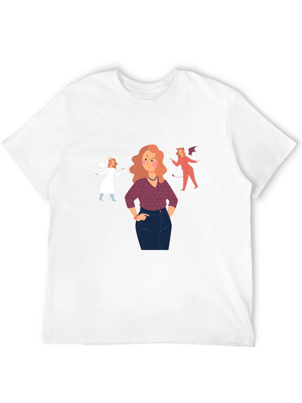 Angel and Devil Advice Graphic Tee