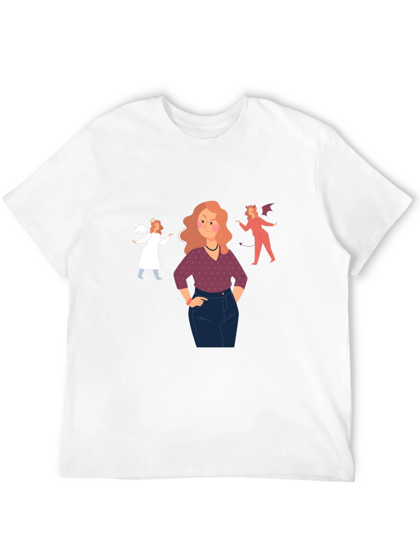 Angel and Devil Advice Graphic Tee