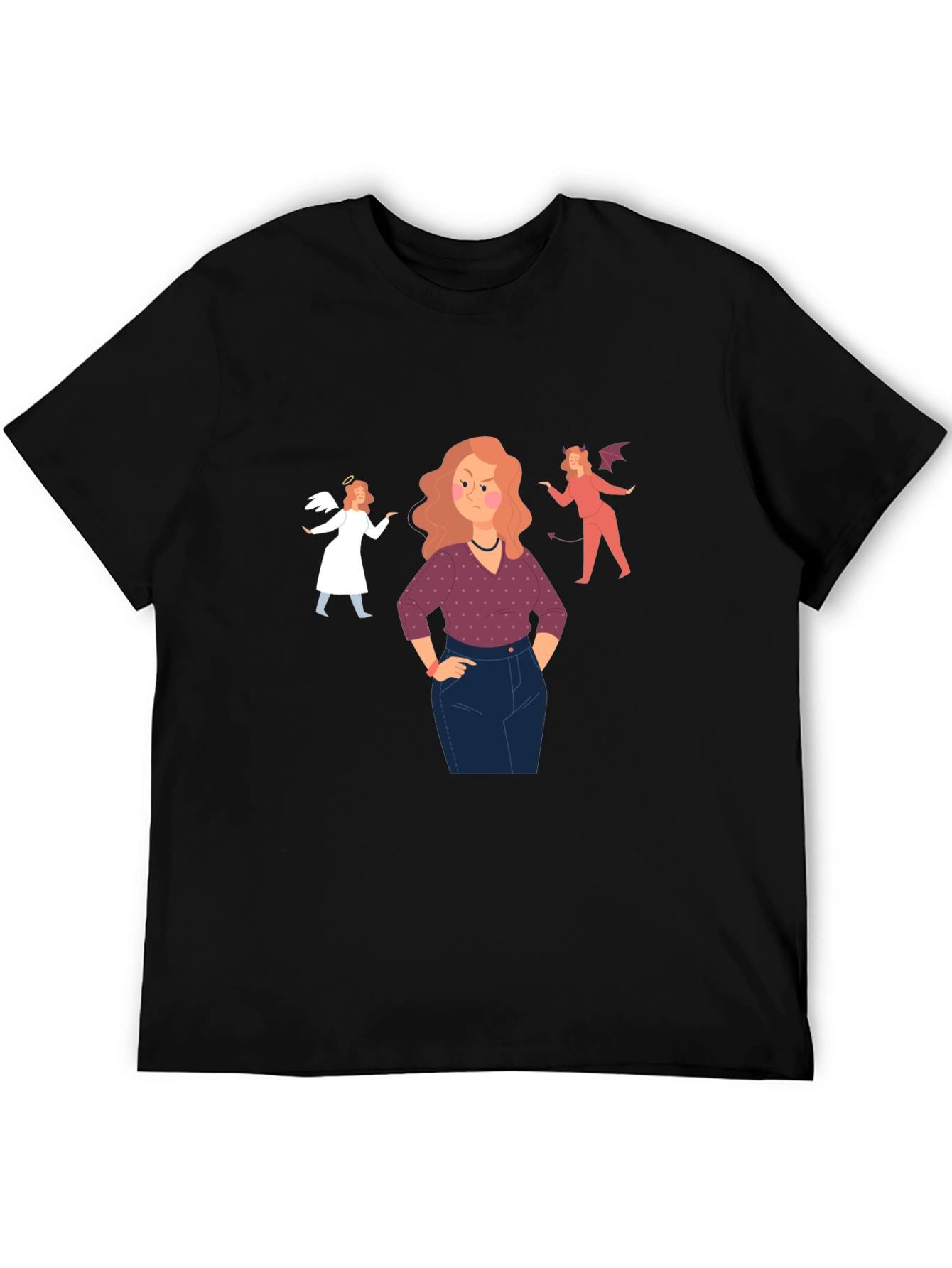 Angel and Devil Advice Graphic Tee