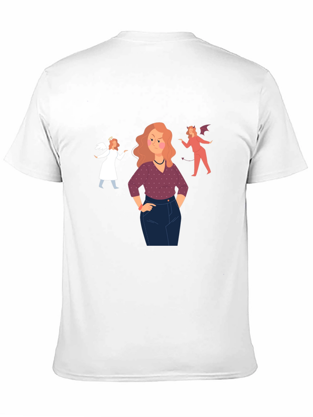 Angel and Devil Advice Graphic Tee