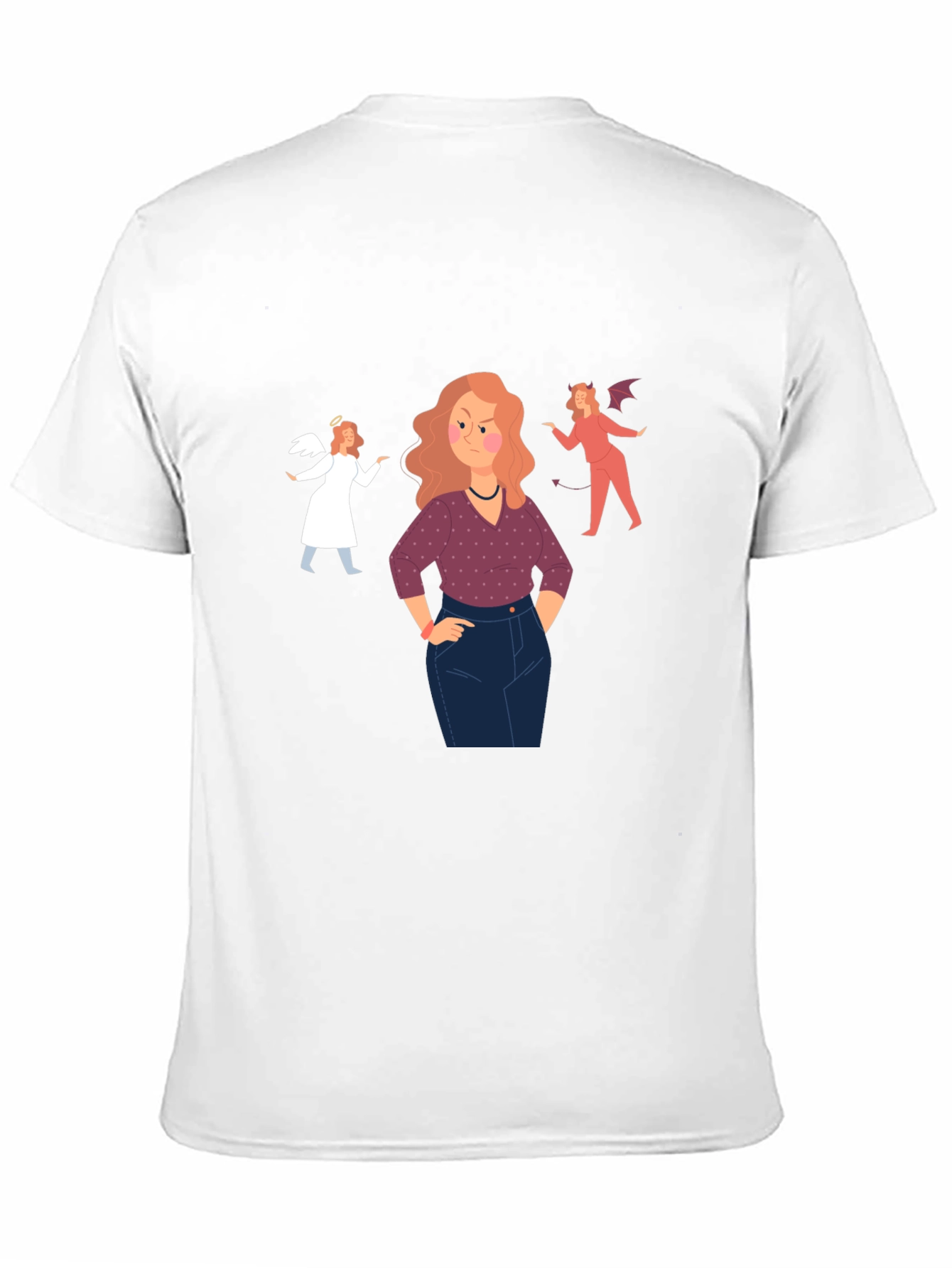 Angel and Devil Advice Graphic Tee
