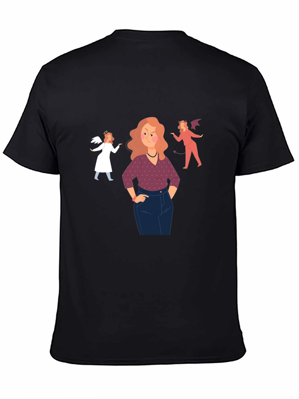 Angel and Devil Advice Graphic Tee