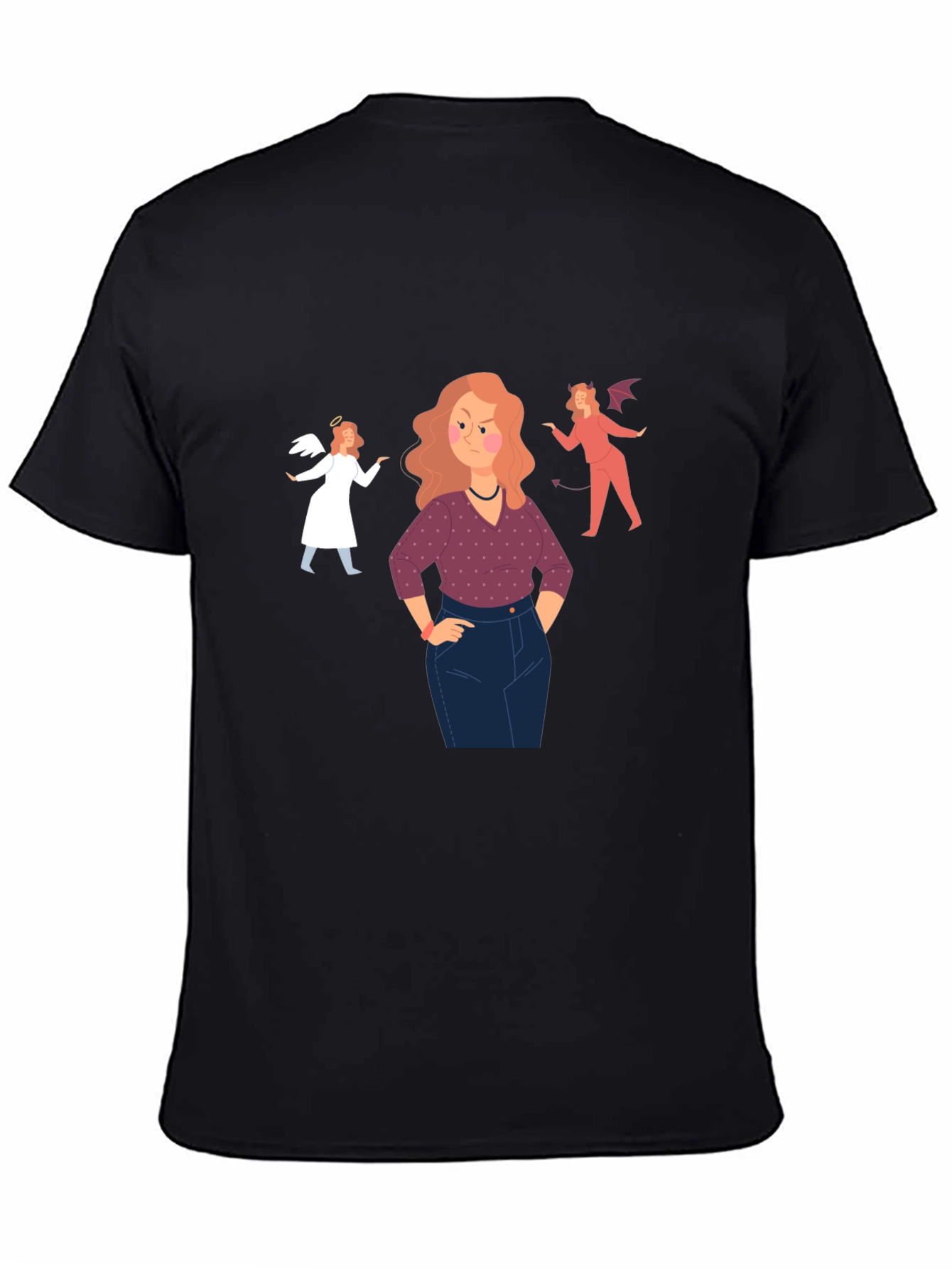 Angel and Devil Advice Graphic Tee