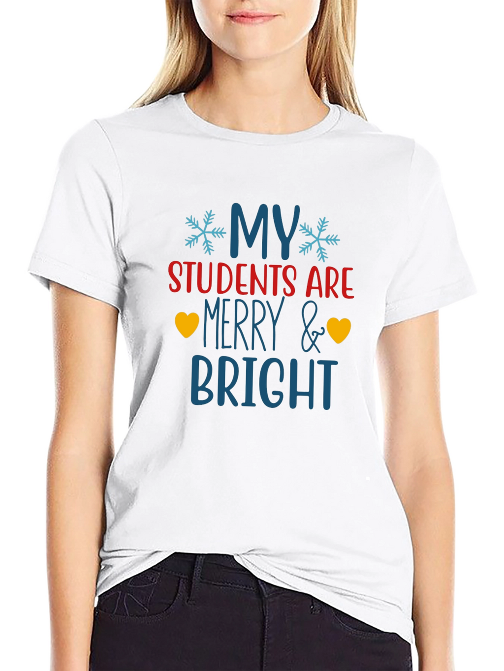 My Students Are Merry & Bright Christmas Teacher T-Shirt
