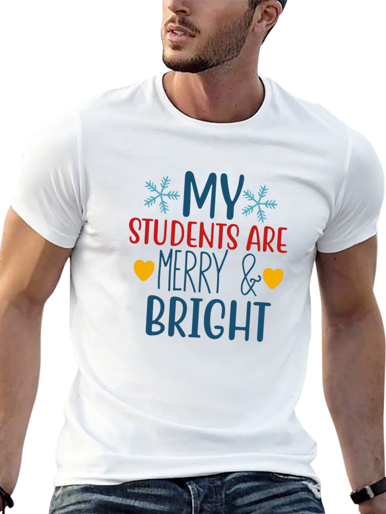 My Students Are Merry & Bright Christmas Teacher T-Shirt