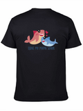 I Love My Mama Shark Black T-Shirt