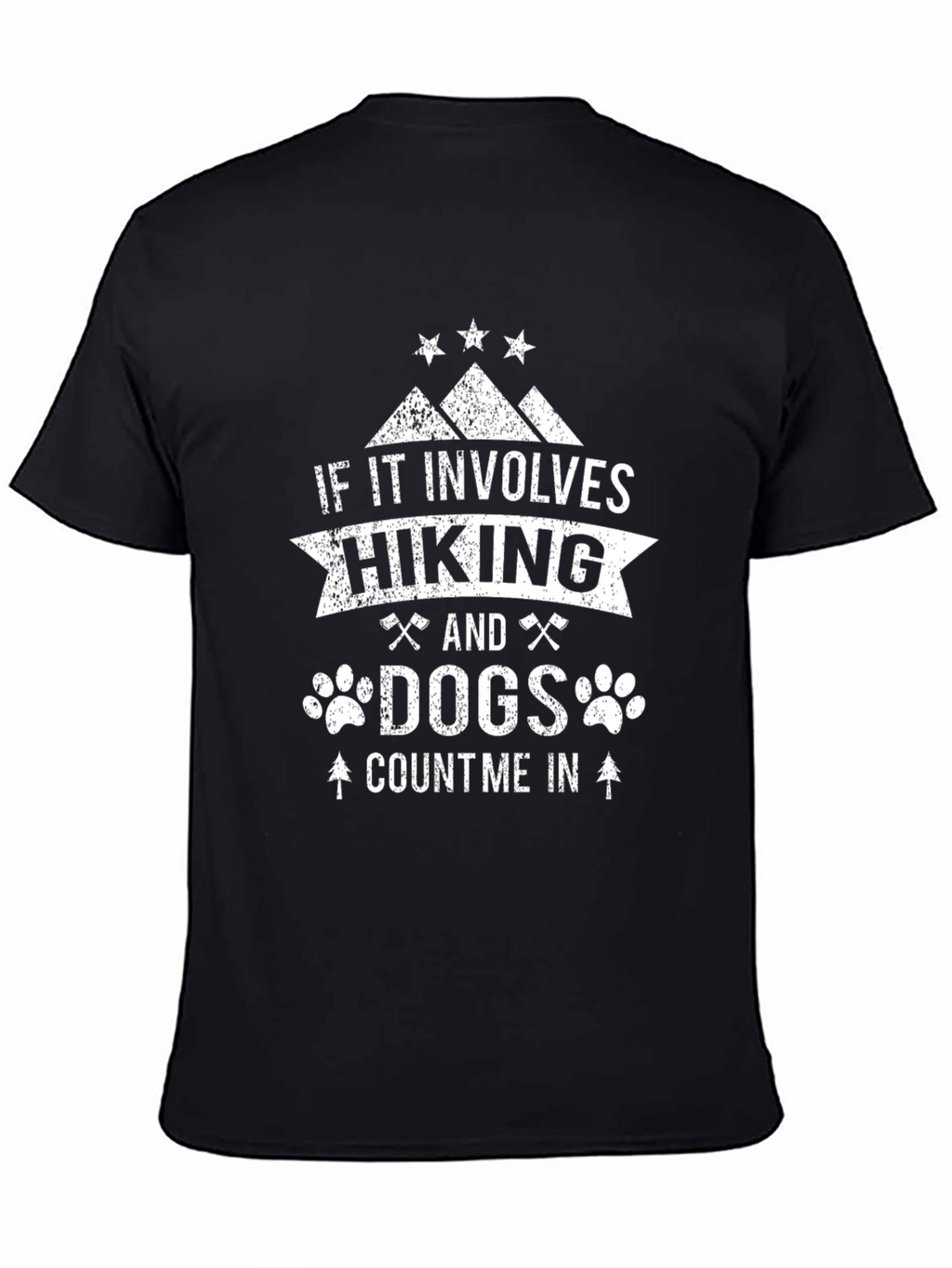 Hiking and Dogs T-Shirt - Black
