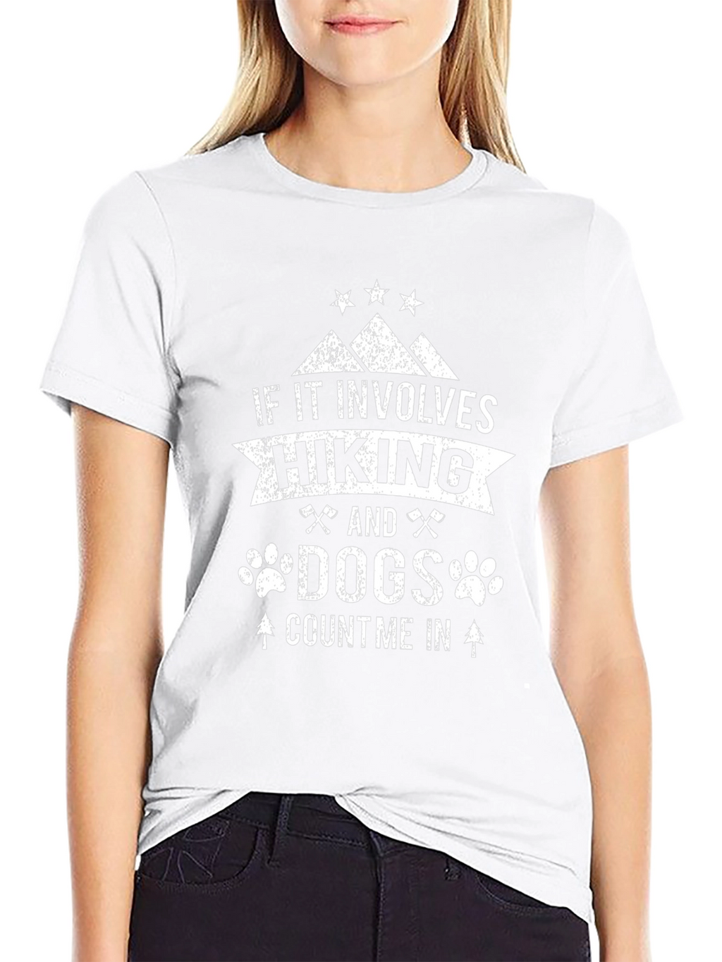 Hiking and Dogs T-Shirt - Black