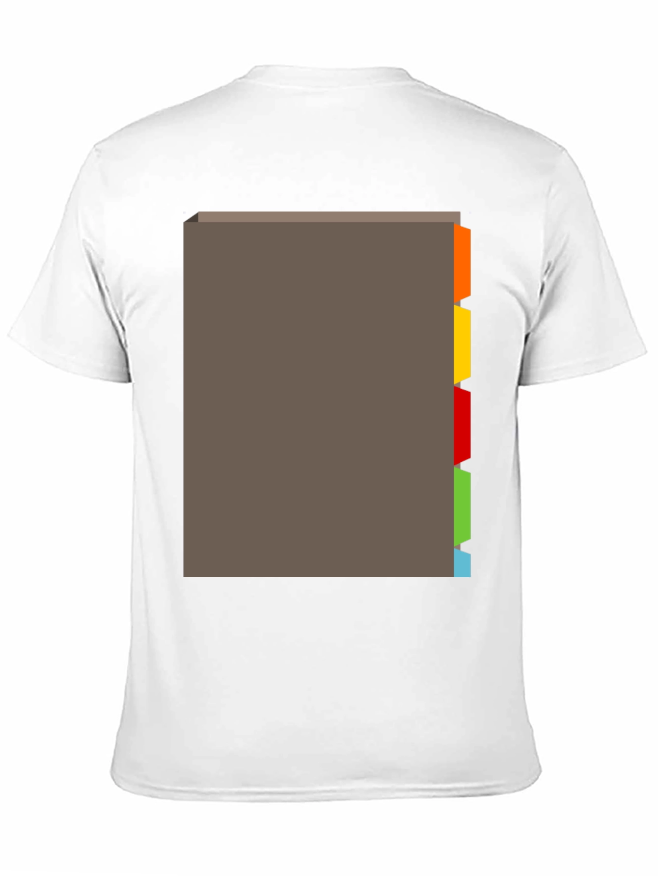 Black T-Shirt with Tabbed Book Design