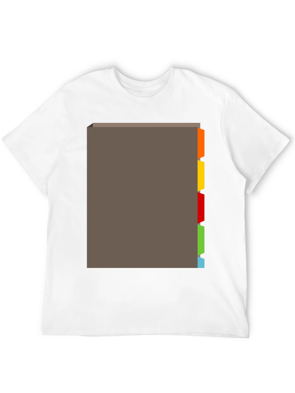 Black T-Shirt with Tabbed Book Design