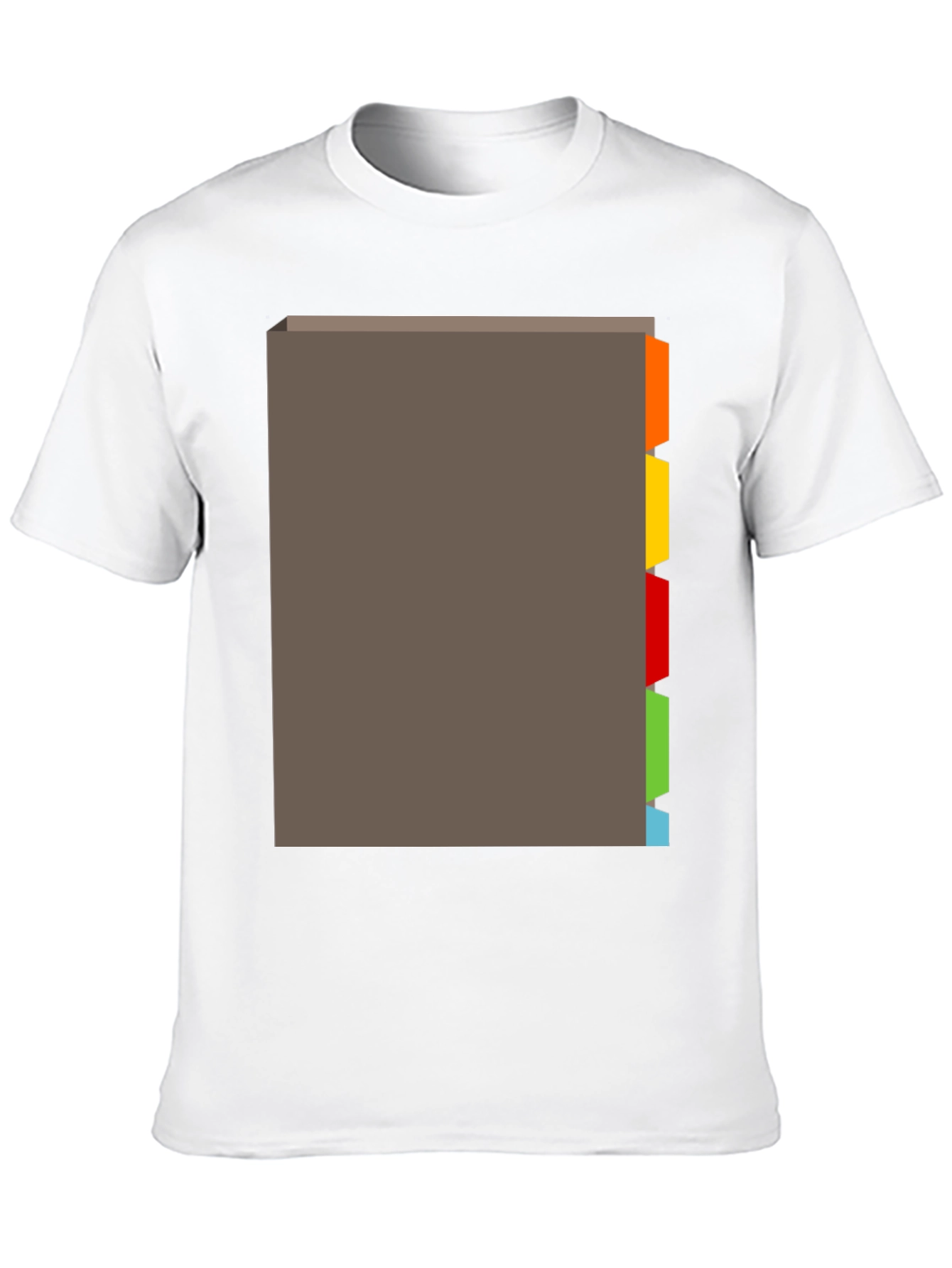 Black T-Shirt with Tabbed Book Design