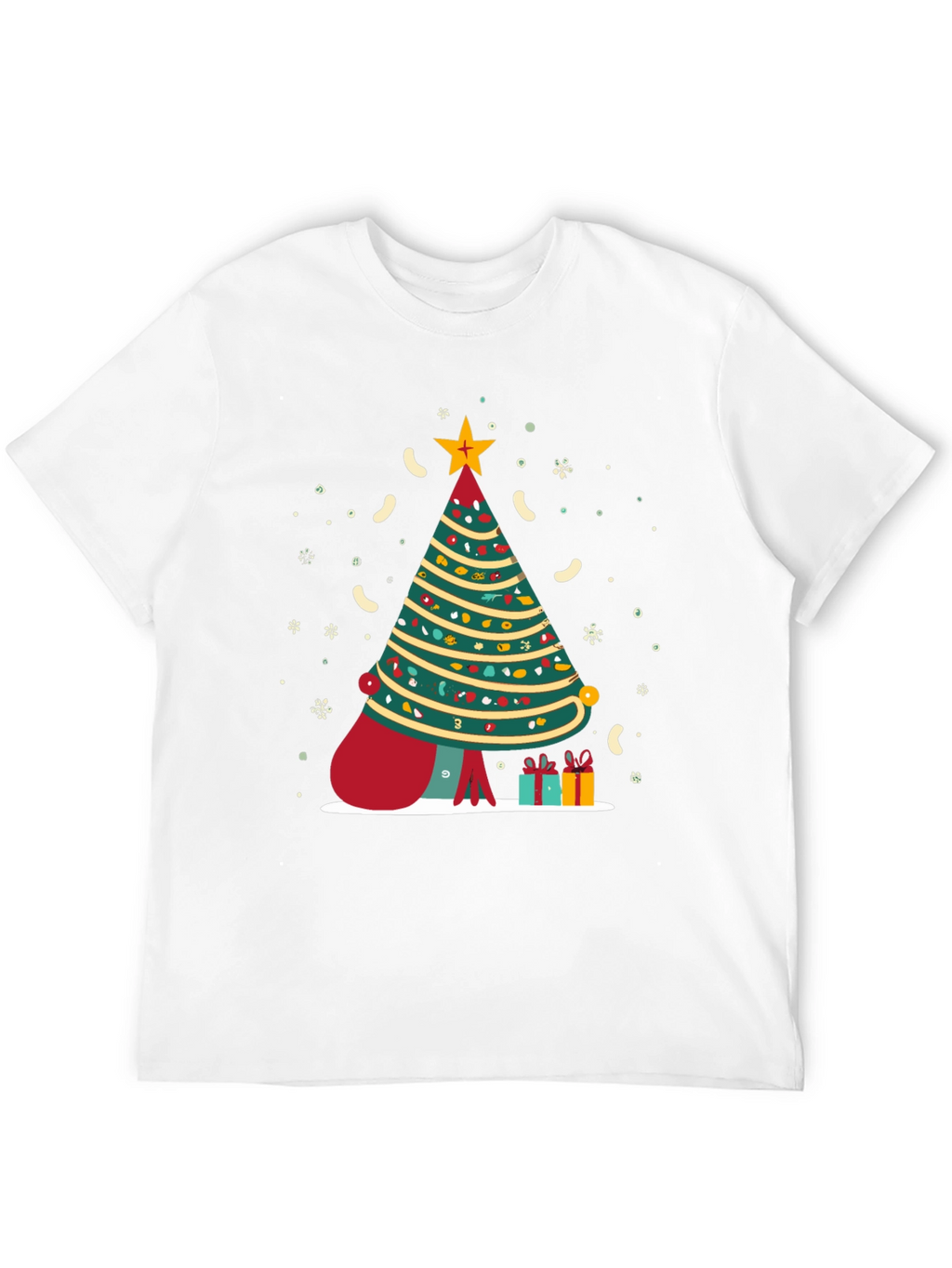 Festive Christmas Tree Graphic Tee - Holiday Season Style