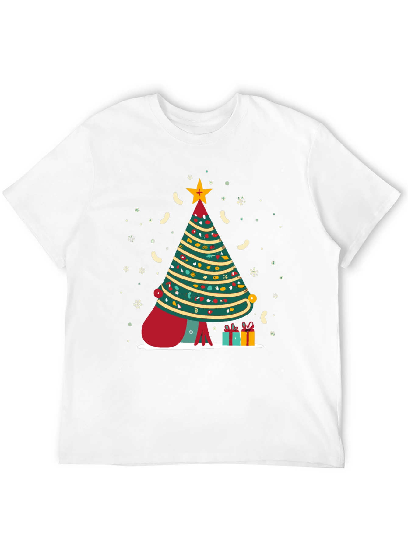 Festive Christmas Tree Graphic Tee - Holiday Season Style
