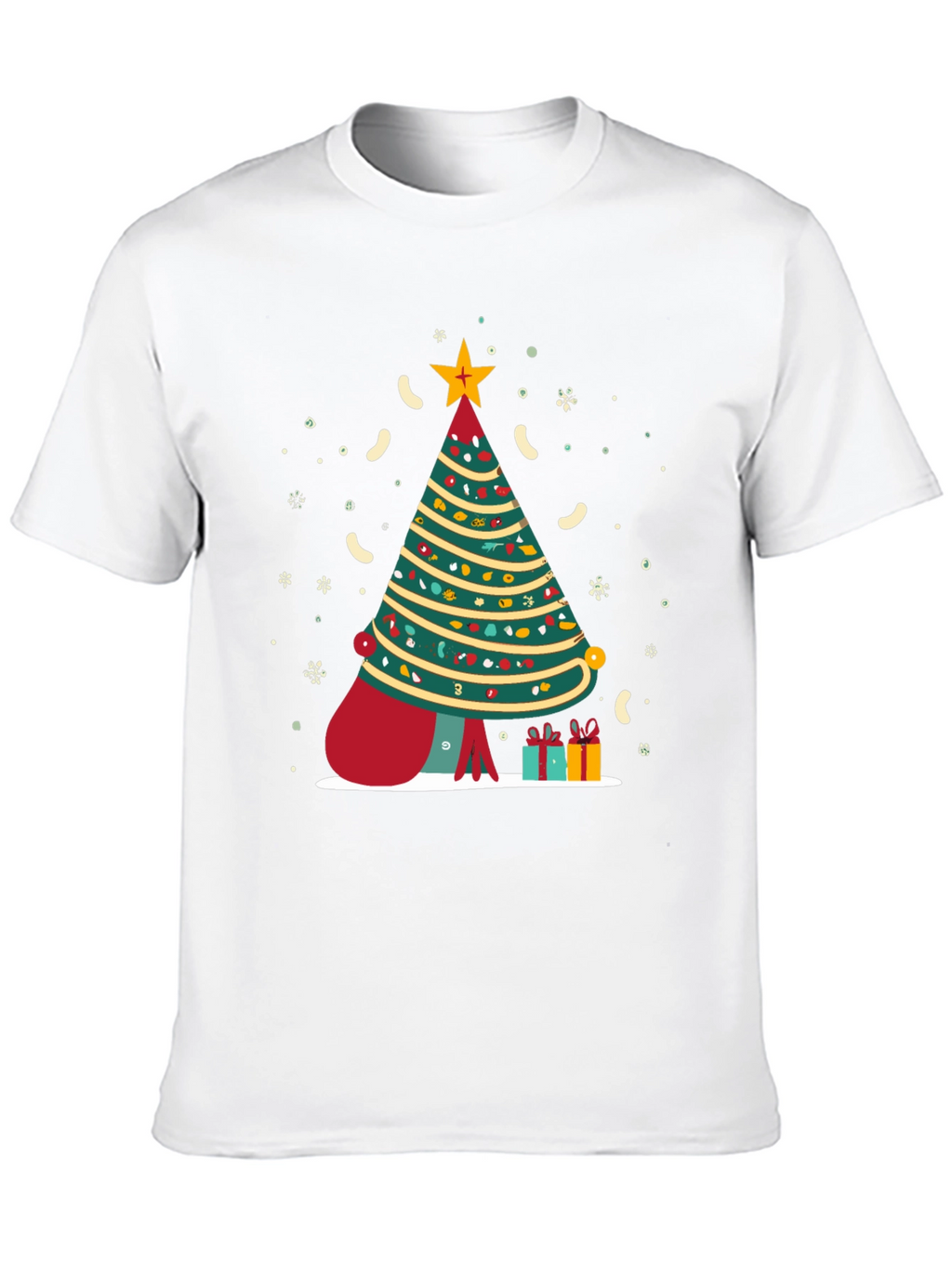 Festive Christmas Tree Graphic Tee - Holiday Season Style