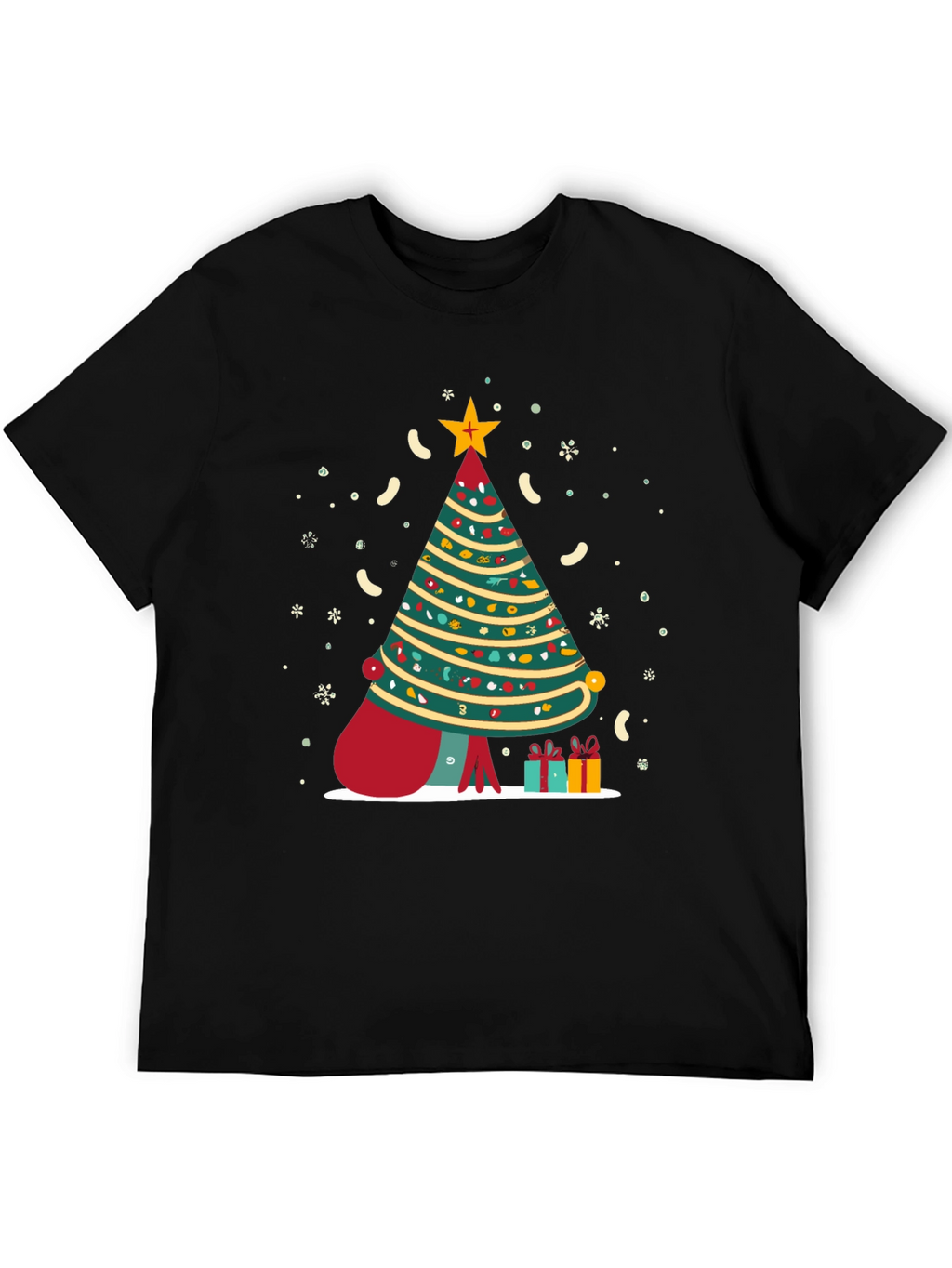 Festive Christmas Tree Graphic Tee - Holiday Season Style
