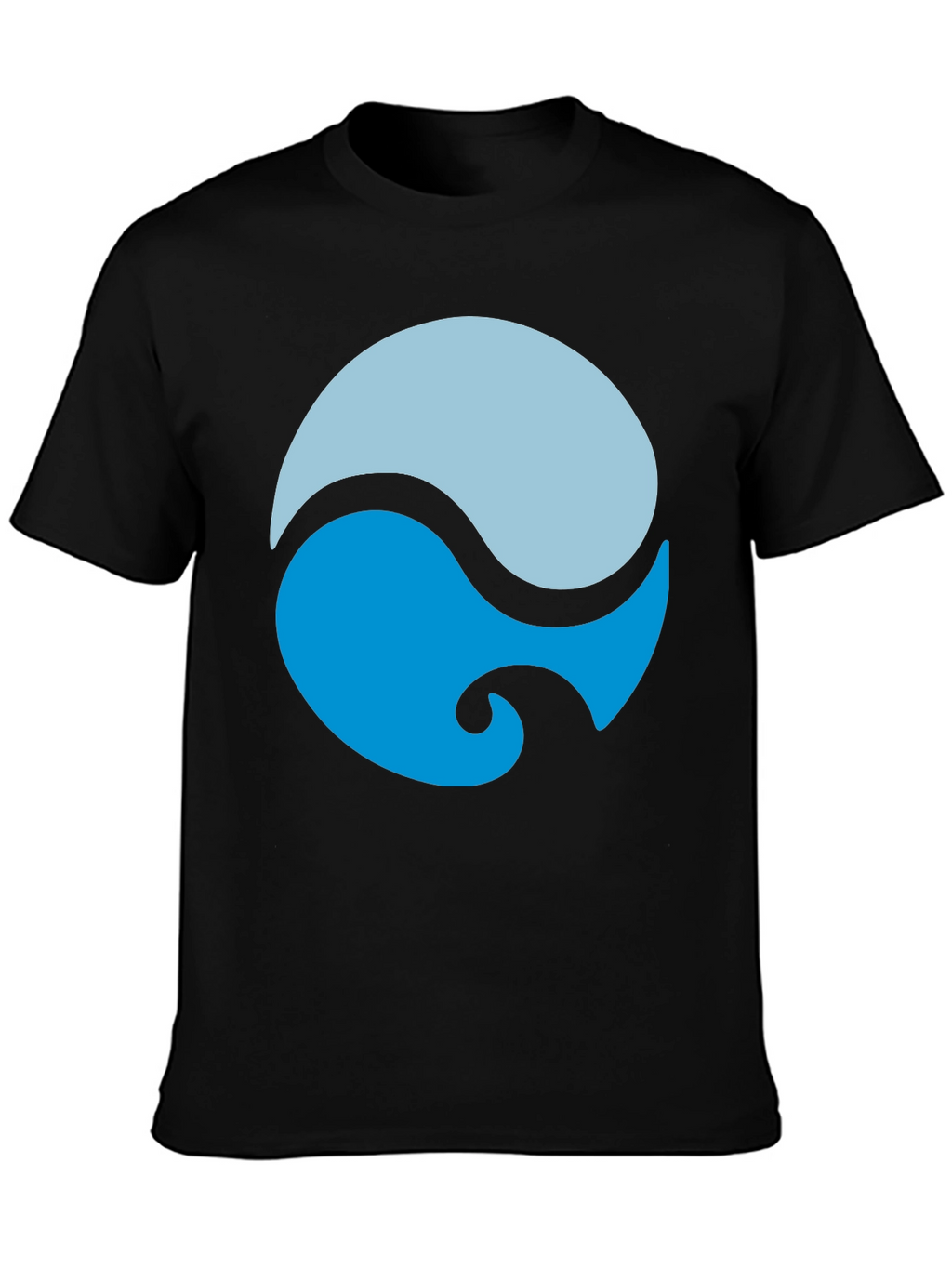 Yin Yang Water Style Black Tee