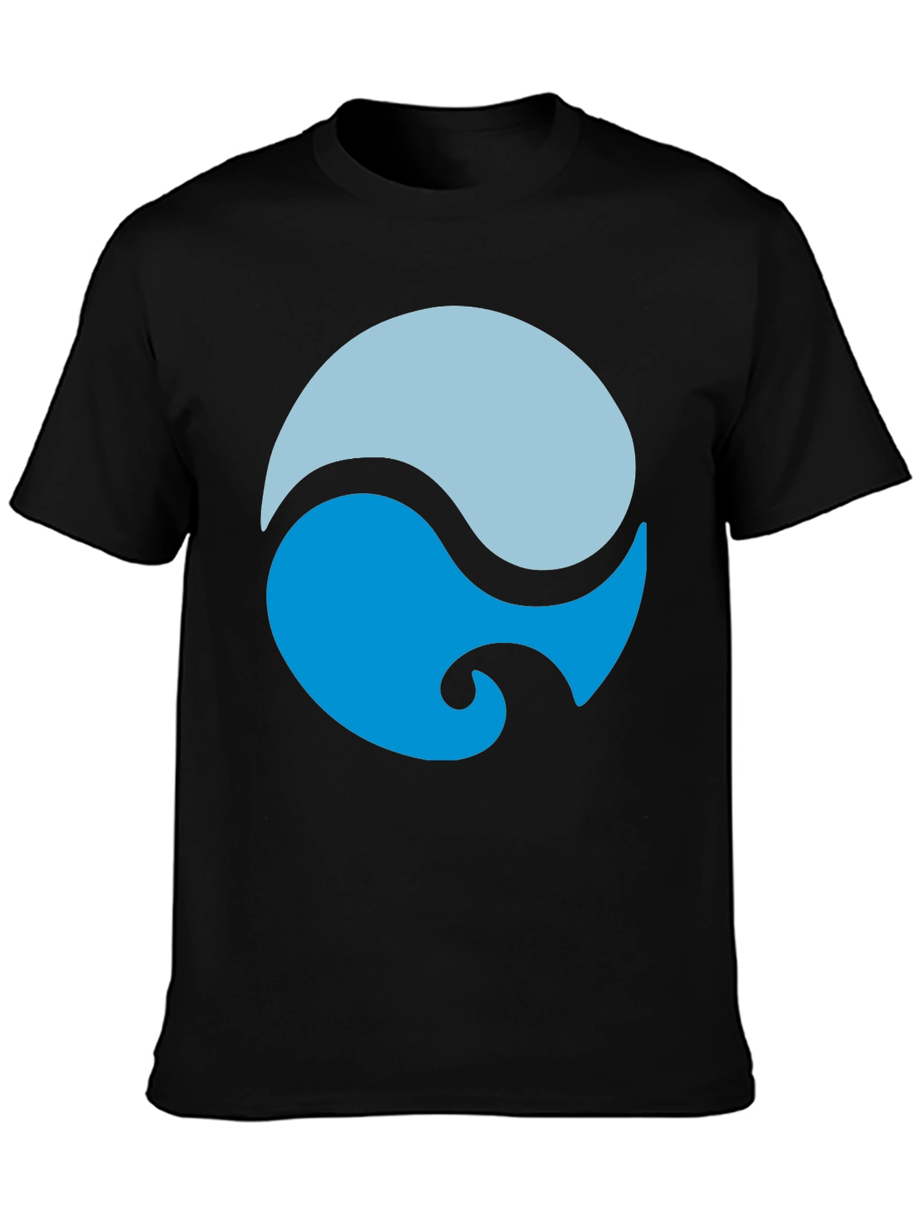 Yin Yang Water Style Black Tee