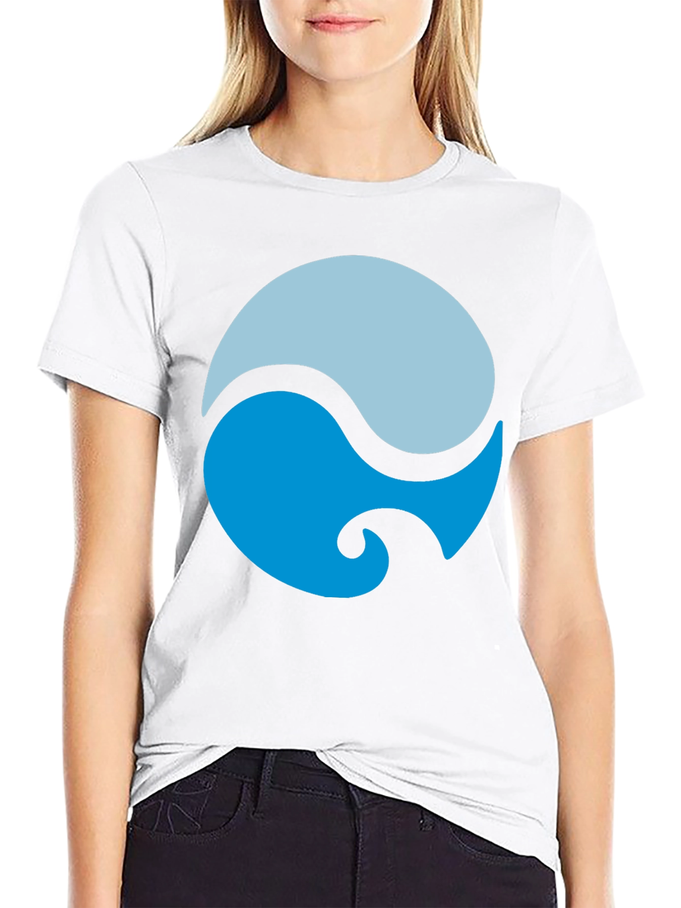 Yin Yang Water Style Black Tee