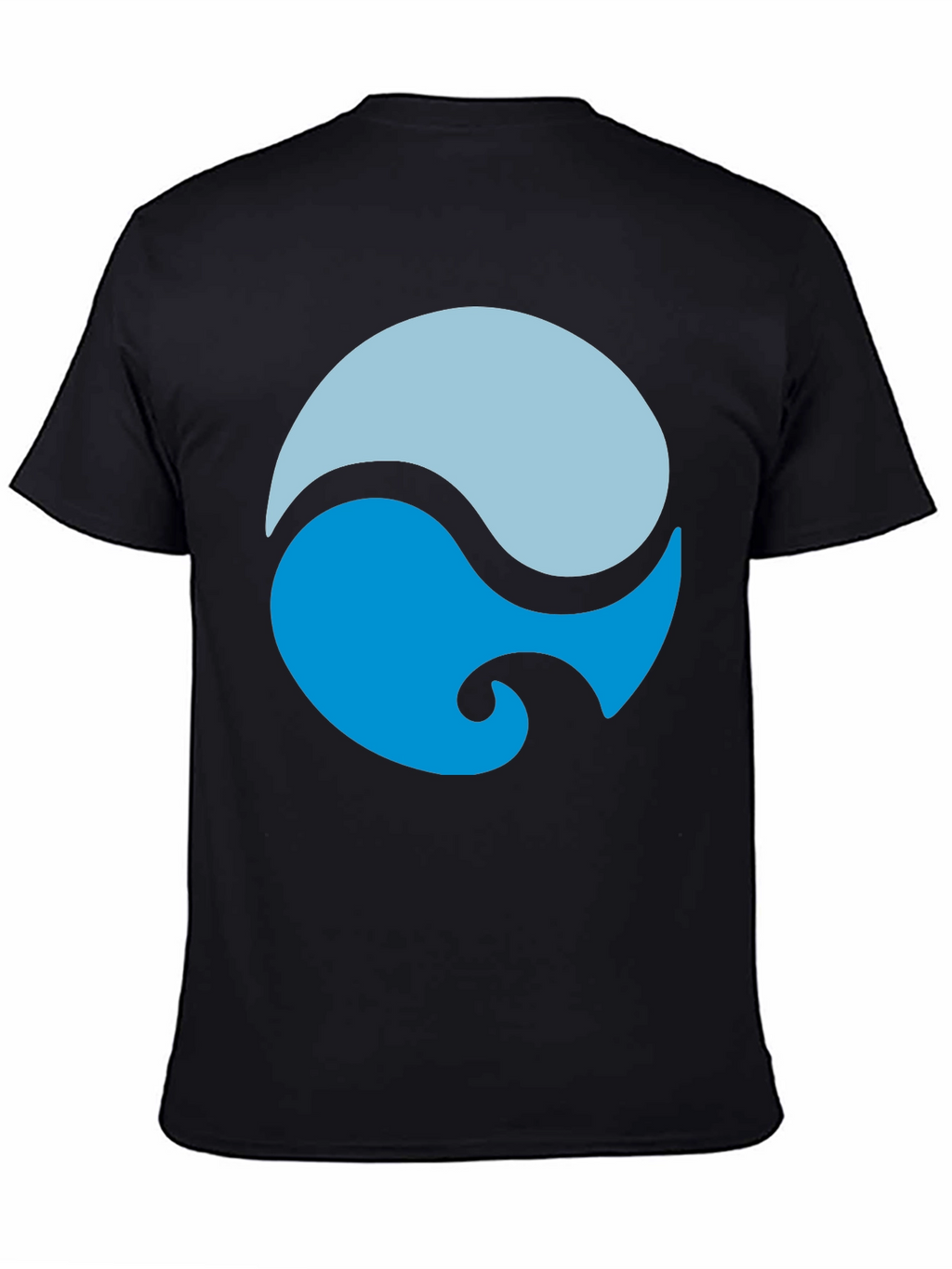 Yin Yang Water Style Black Tee