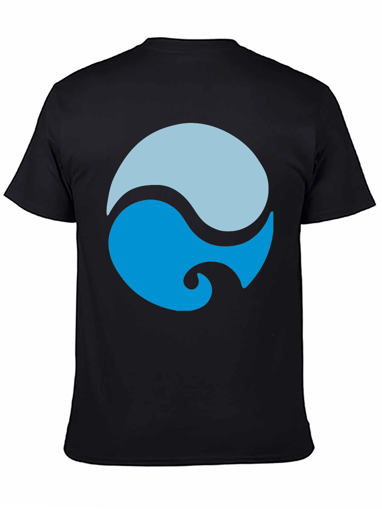 Yin Yang Water Style Black Tee