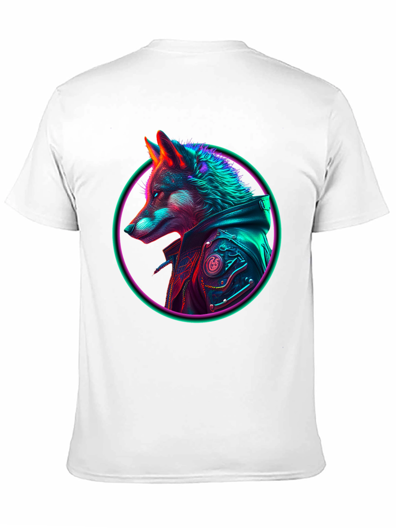 Neon Wolf Graphic T-Shirt - Streetwear Style