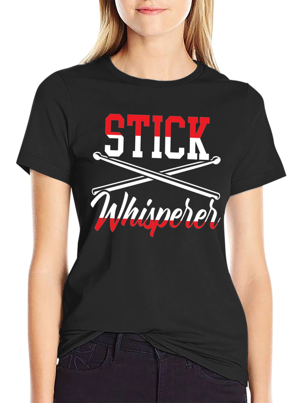 Stick Whisperer Drummer T-Shirt - Music Lover Gift