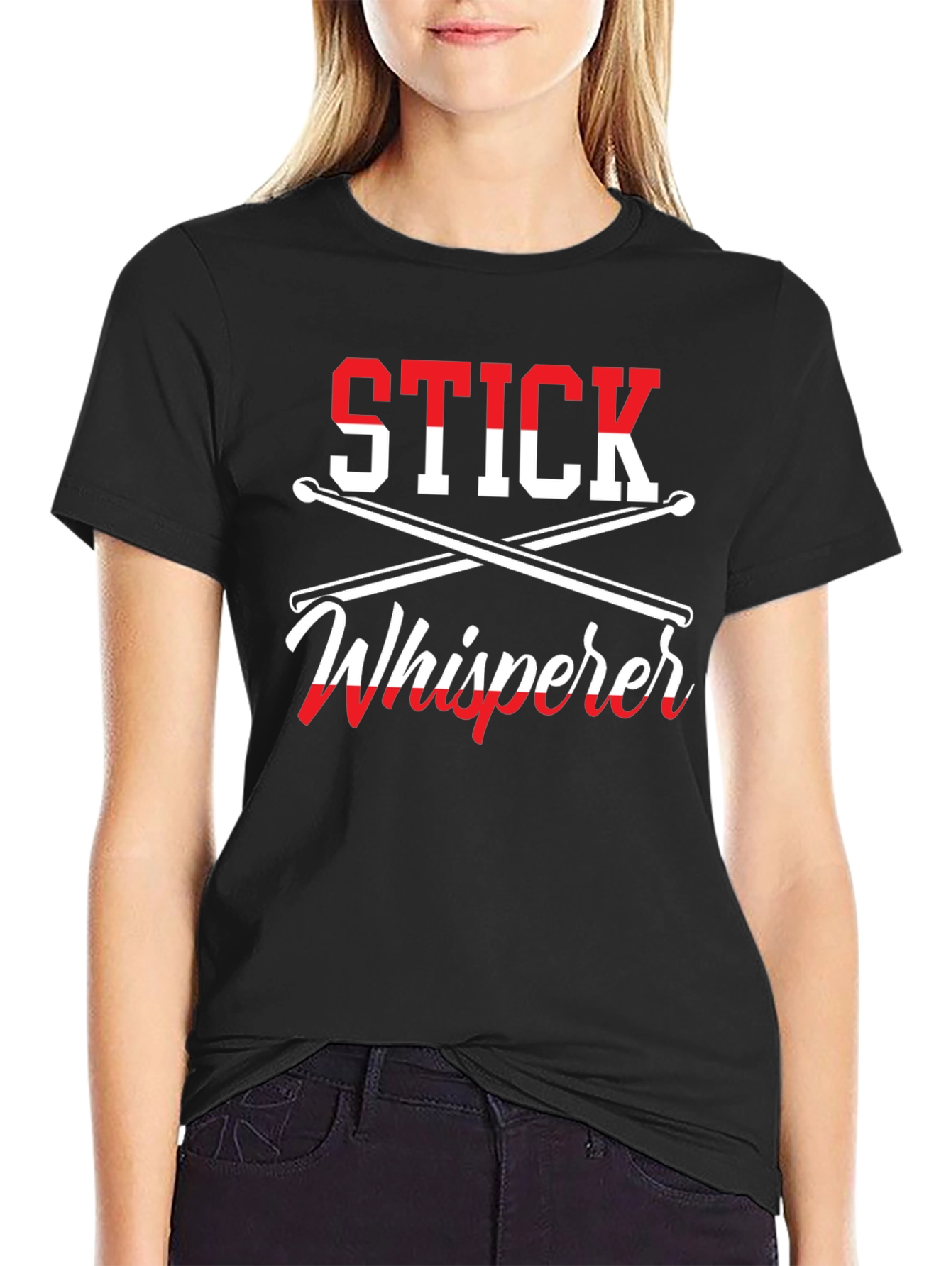 Stick Whisperer Drummer T-Shirt - Music Lover Gift