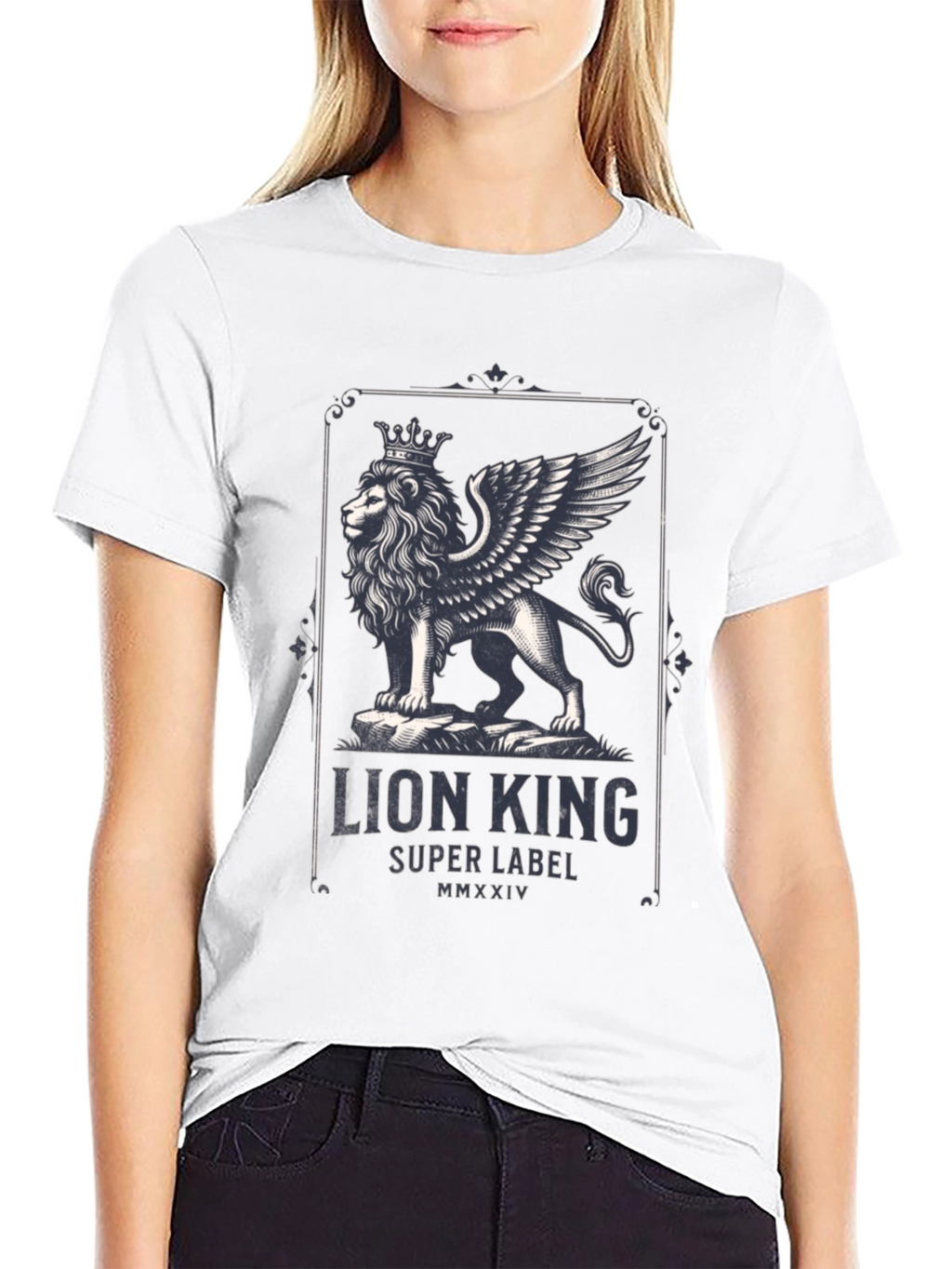 Lion King Graphic Print Black T-Shirt