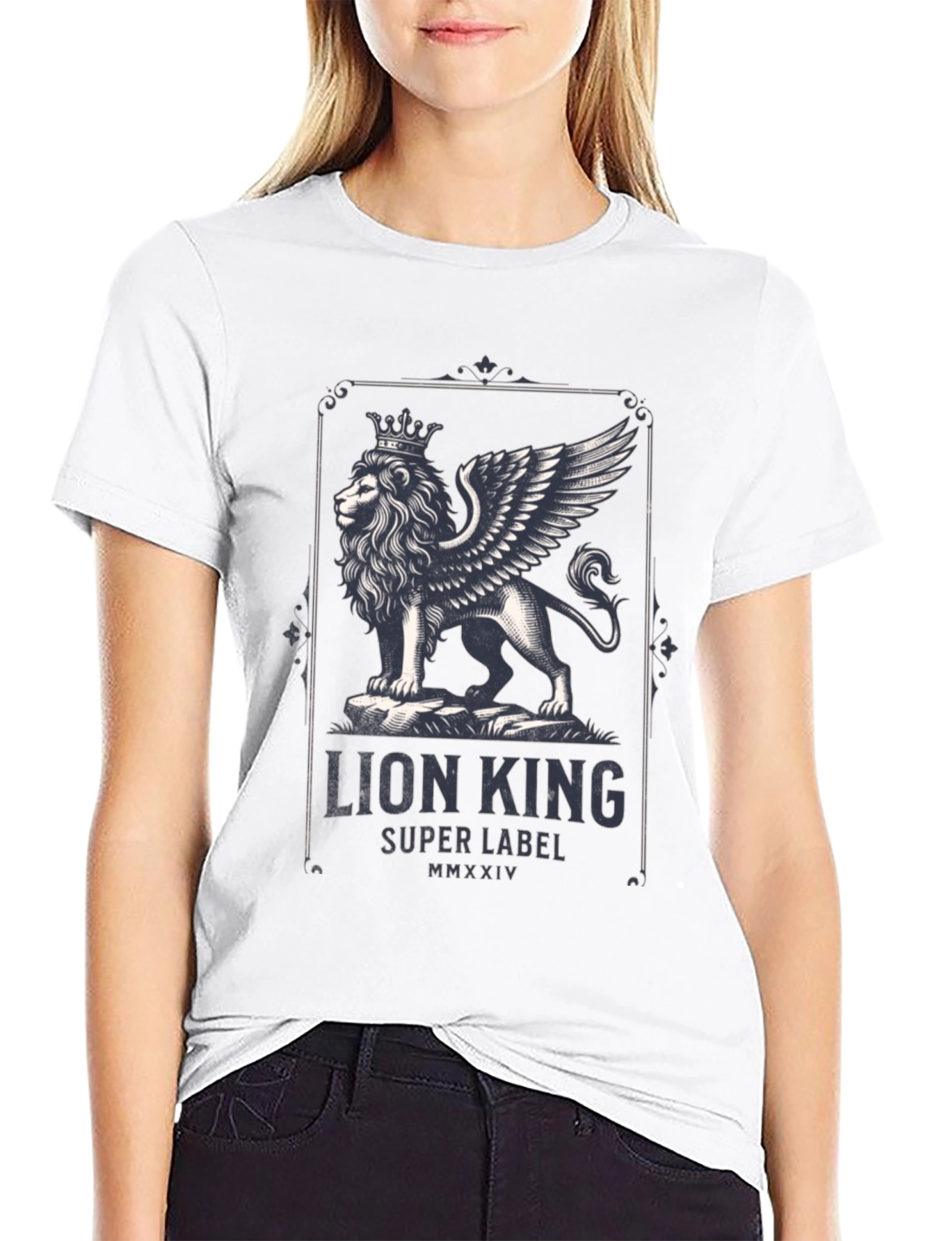 Lion King Graphic Print Black T-Shirt