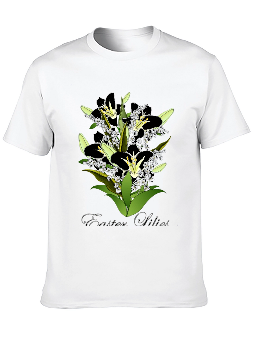 Easter Lilies Graphic T-Shirt - Stylish Floral Design