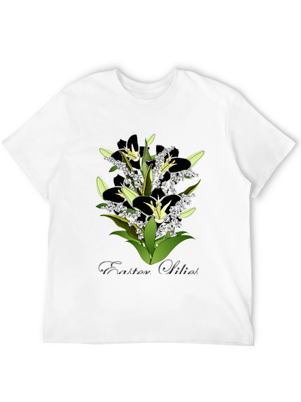 Easter Lilies Graphic T-Shirt - Stylish Floral Design