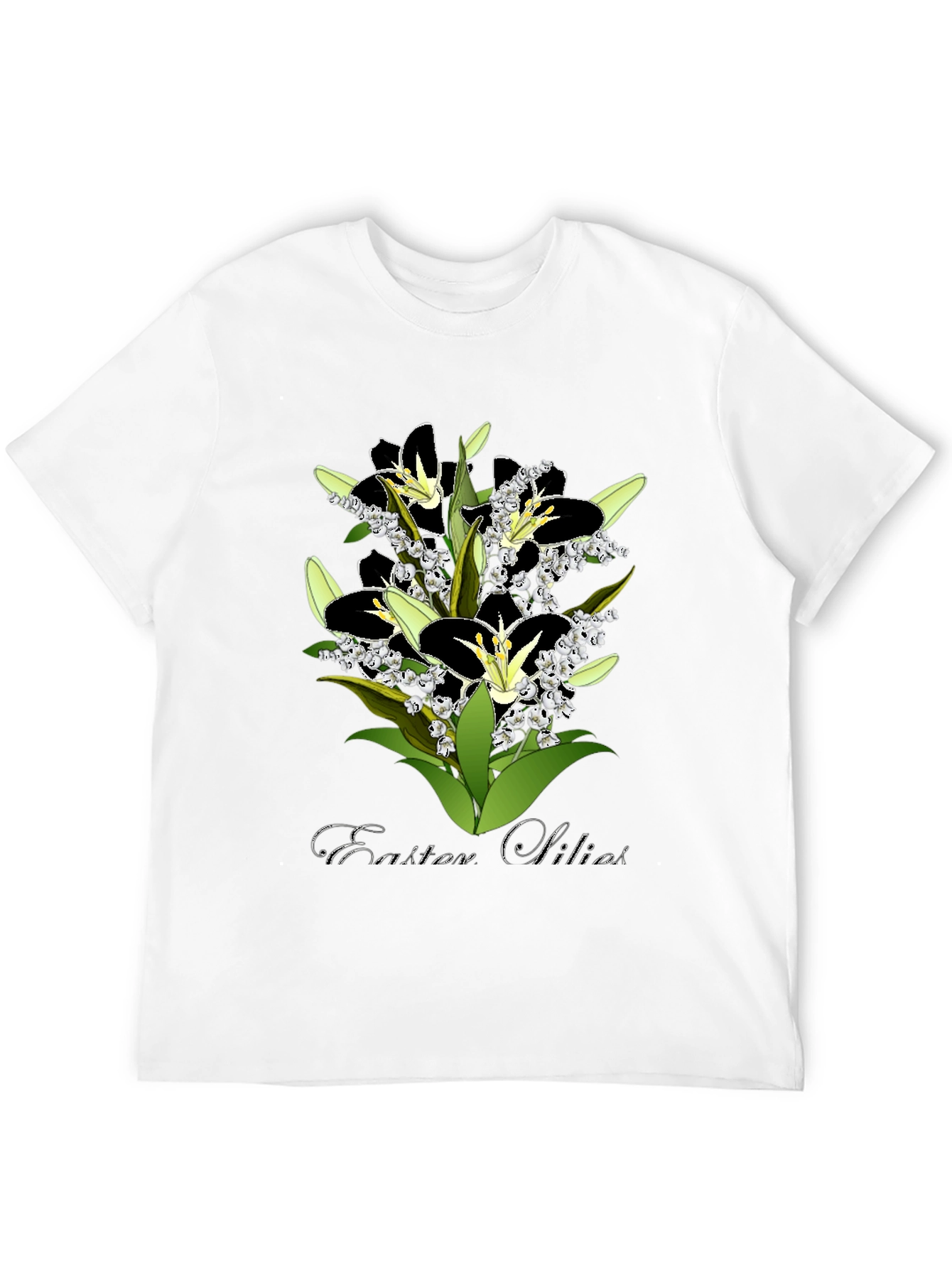 Easter Lilies Graphic T-Shirt - Stylish Floral Design