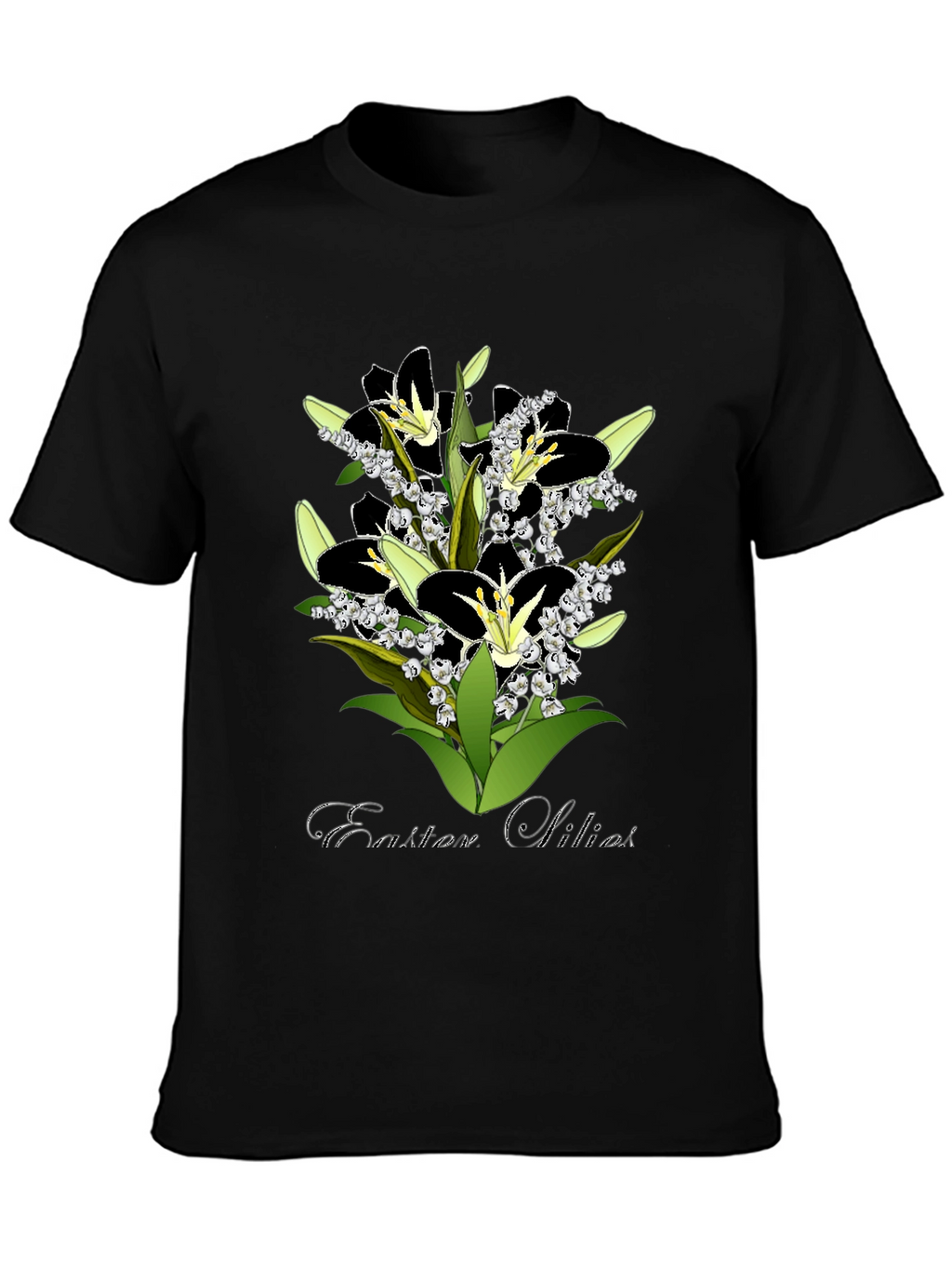 Easter Lilies Graphic T-Shirt - Stylish Floral Design