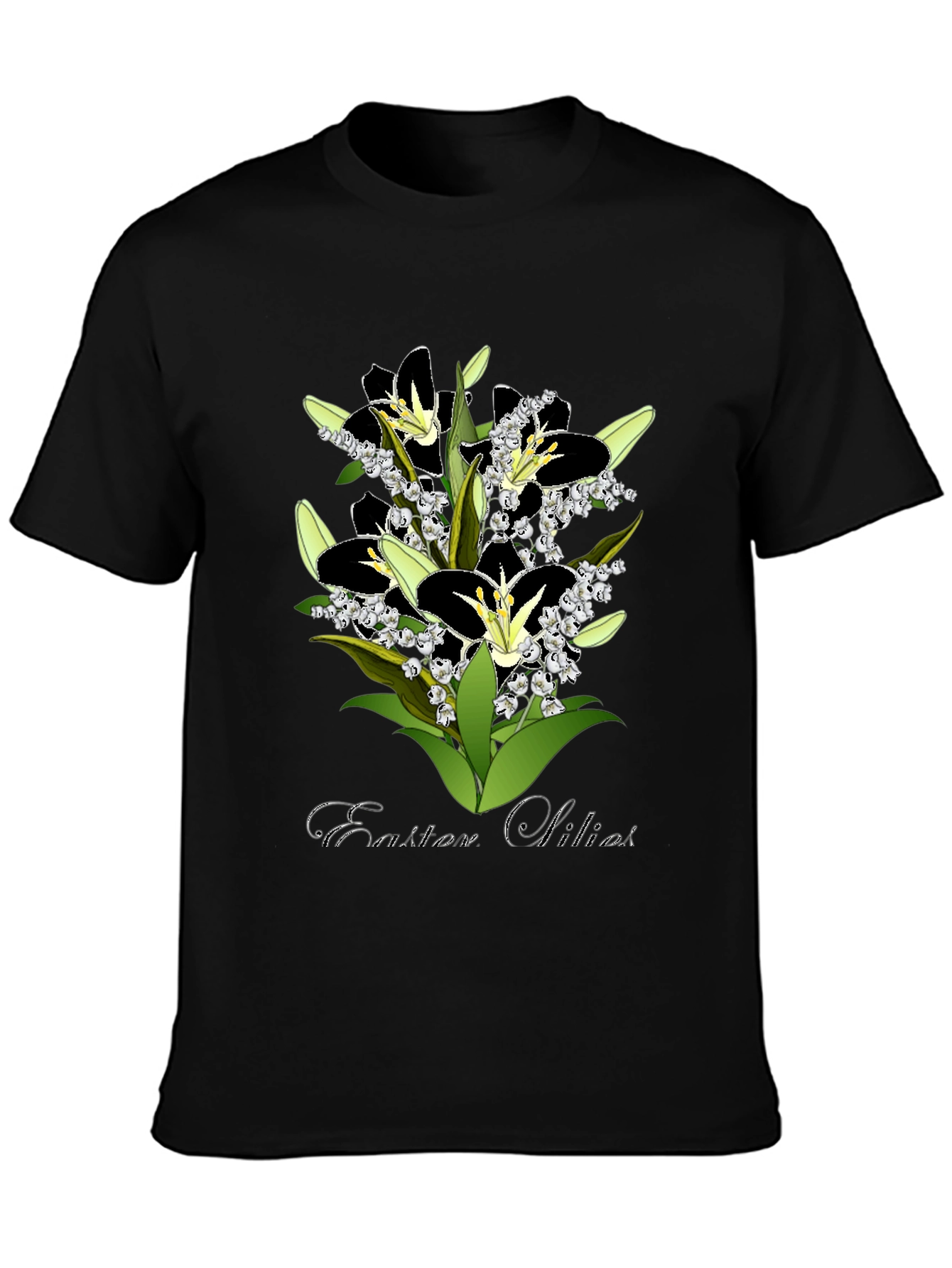 Easter Lilies Graphic T-Shirt - Stylish Floral Design