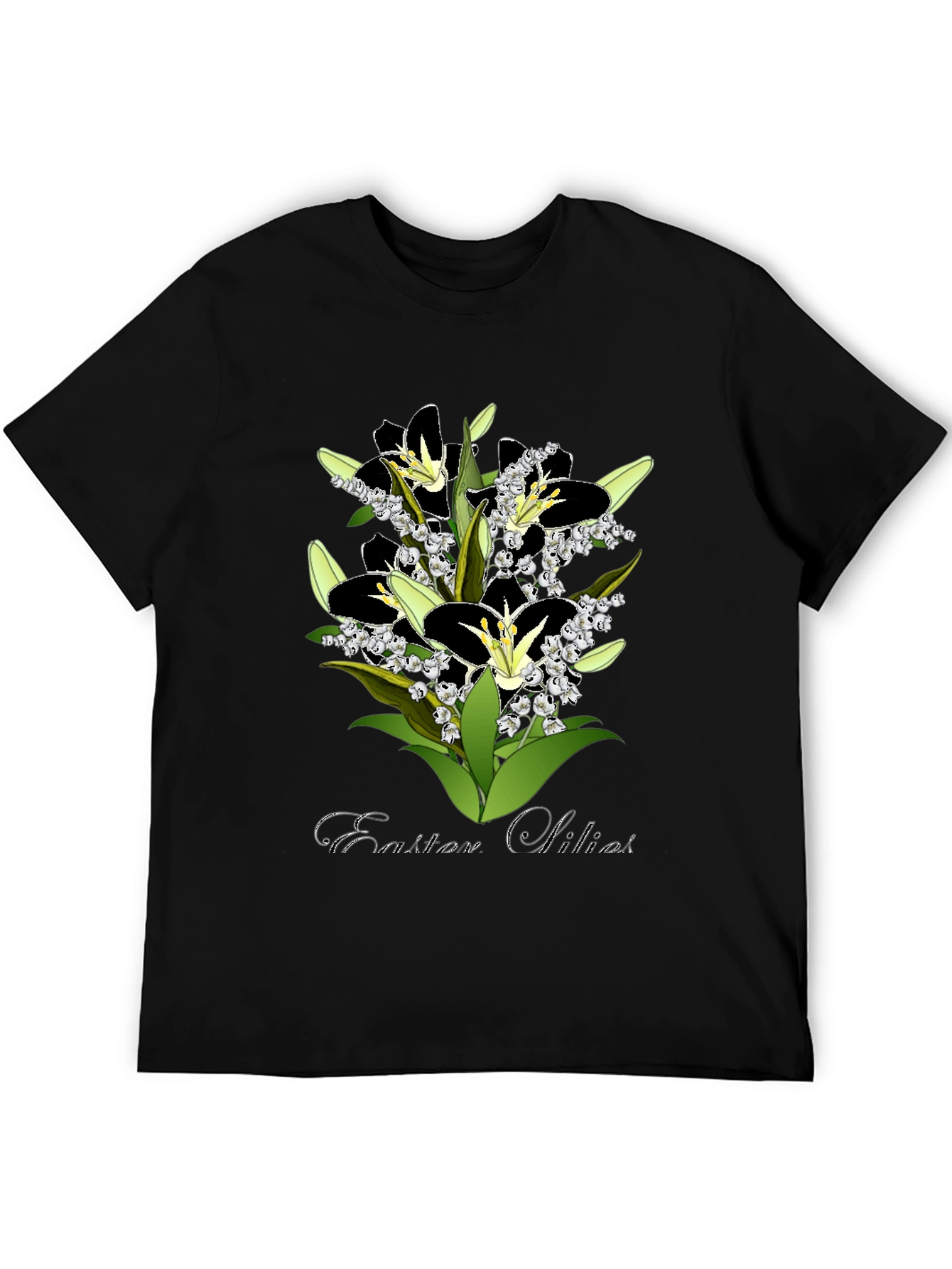 Easter Lilies Graphic T-Shirt - Stylish Floral Design